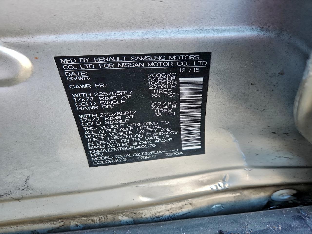 Nissan Rogue S Image 12