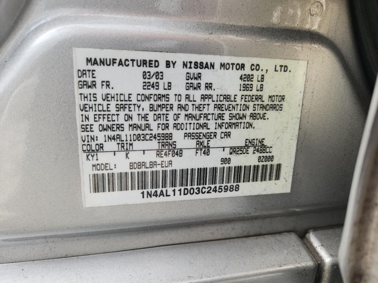 Nissan Altima Base Image 7