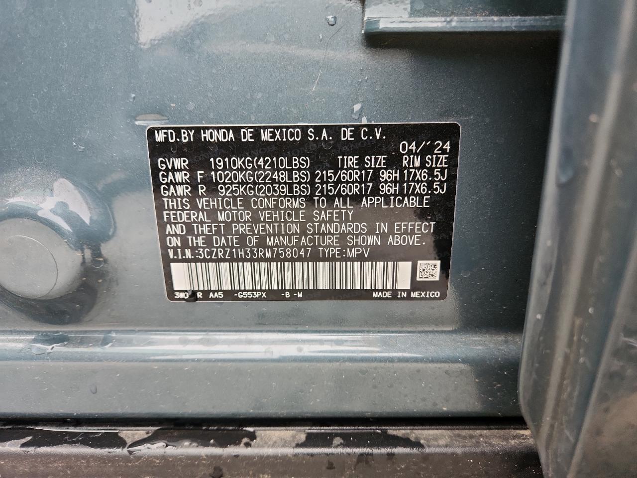 Honda HR-V Lx Image 9