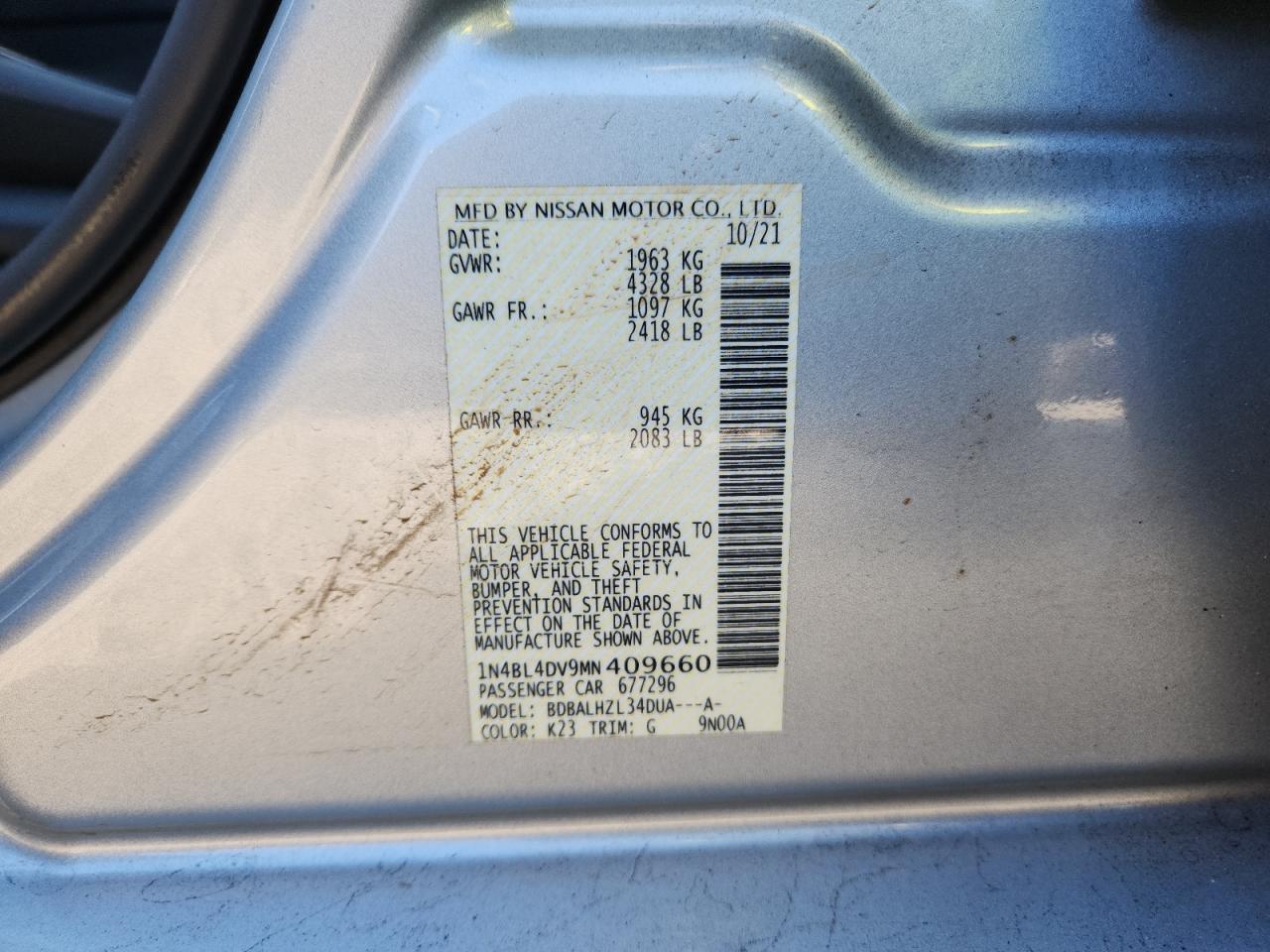 Nissan Altima Sv Image 7