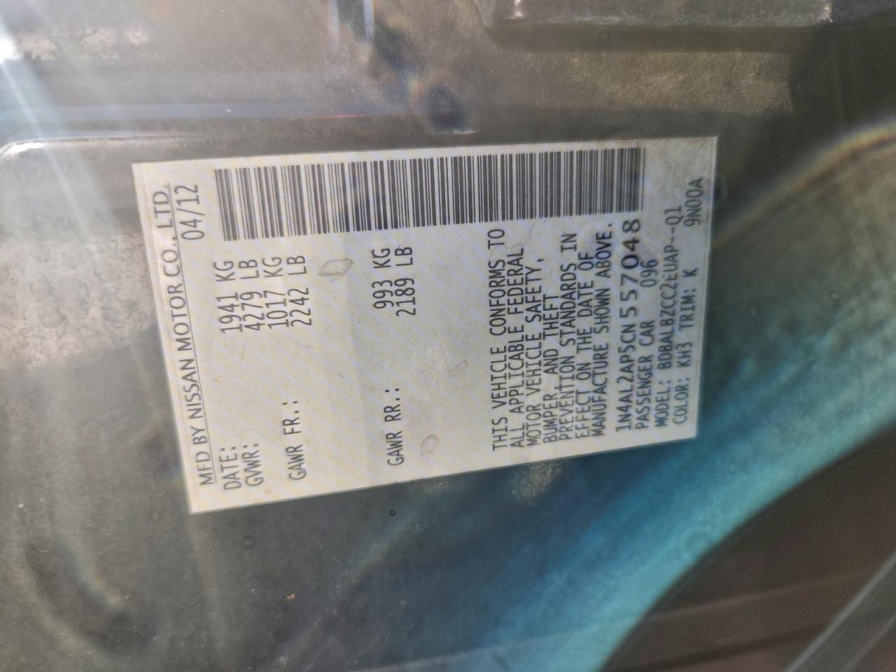 Nissan Altima Base Image 8