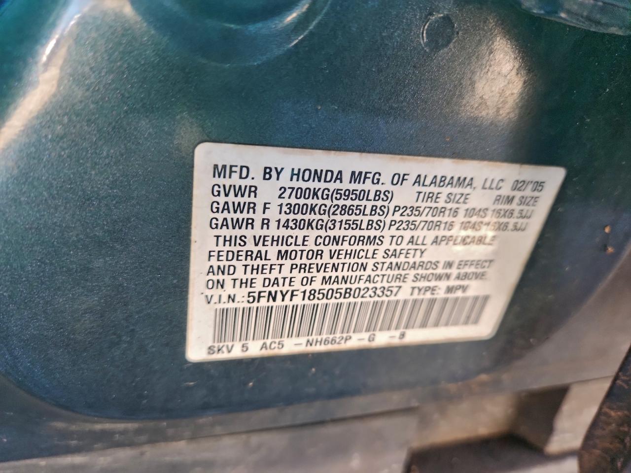 Honda Pilot Exl Image 13